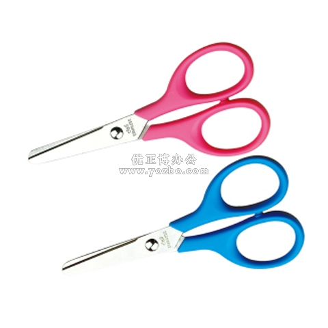 得力6025 小号学生剪刀 安全圆角设计 规格114mm 