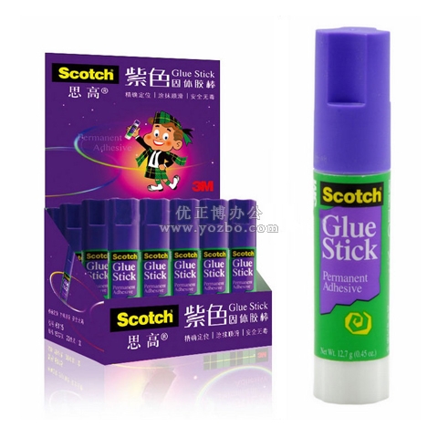 3M PVP固体胶棒15g 6115(紫色) 无毒无臭 干后无痕迹