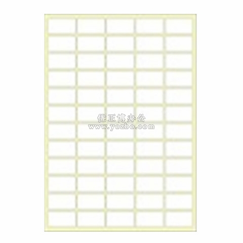 A4进口不干胶 电脑打印标签 哑面38*23mm 60小张/页