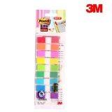 3M报事贴 683-9CF 透明指示标签 11片X9色装 便利贴