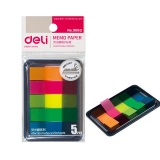 得力9060 荧光膜指示标签（五条抽取盒）44×12mm