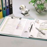 齐心 NO.336 2孔D型夹+板夹 A4 1.5寸文件夹