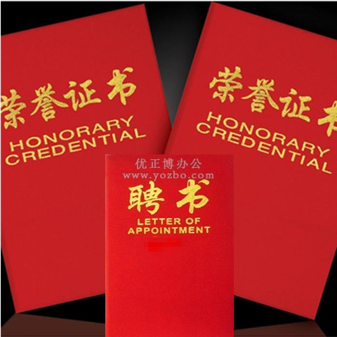 聘书 99 绒面压金