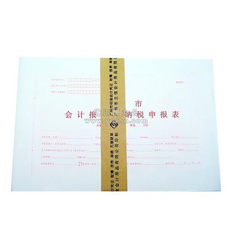 立信 广州市会计报表及纳税申报表封面(A3)*30张