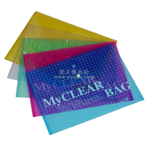 华杰 梯形钮扣文件袋 H209F F/C