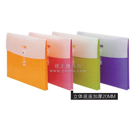 和兴盛 条纹立体双色捆绳文件袋X319 A4