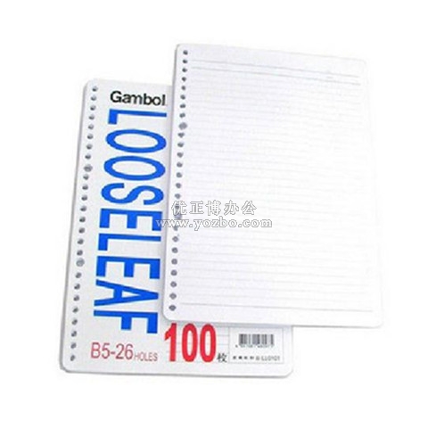 渡边 B5活页纸 26孔活页芯 LL0101 100页