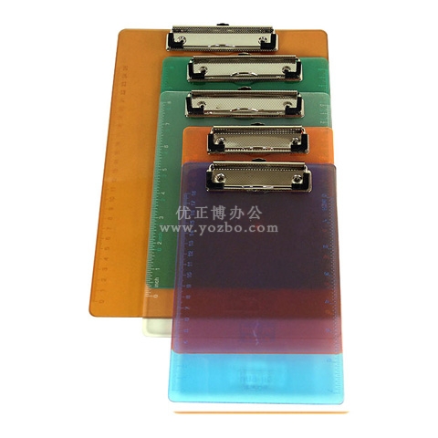 华杰 透明板夹写字板(硬质带刻度）H1107B A4