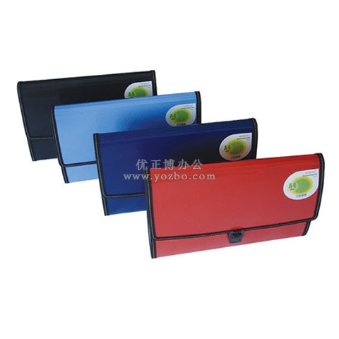 和兴盛 十二层直条纹包边锁扣风琴包F4011 A4