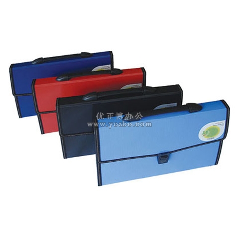 和兴盛 十二层直条纹包边手提锁扣风琴包F4012 A4