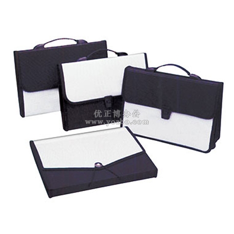 和兴盛 十二层银系双色包边松紧带风琴包F4302YJ A4