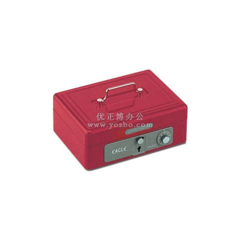 益而高 小型金属手提金库 现金密码箱 668S