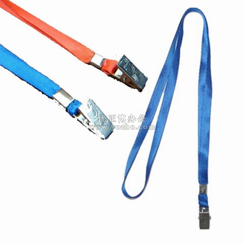 证件挂绳 工作证挂绳 1cm金丝绳扁平带夹证件带