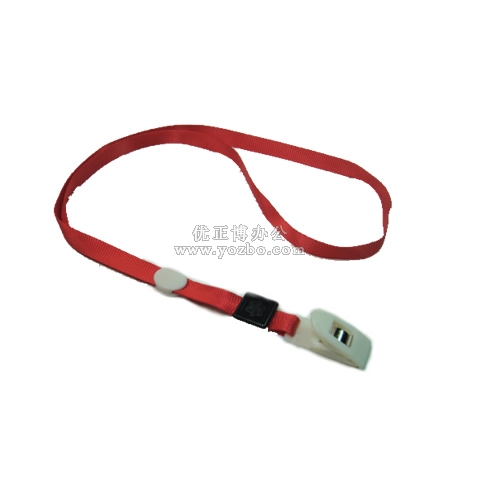 证件挂绳 1cm金丝绳塑胶夹 证件卡吊绳