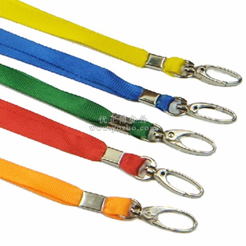 证件卡挂绳 胸卡吊牌挂绳 工作证挂绳 榄扣丝绸面证件带