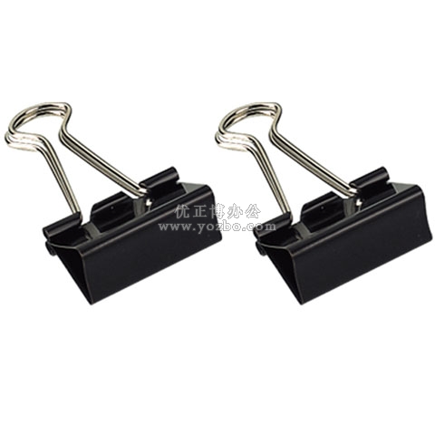 齐心B3607黑色长尾票夹 32mm 12个/纸盒