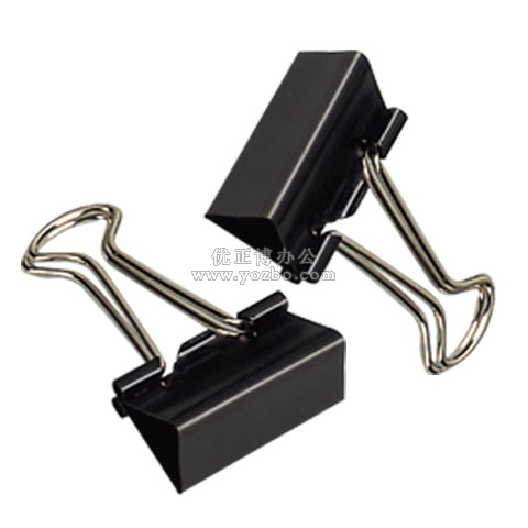 齐心B3608黑色长尾票夹 25mm 12个/纸盒