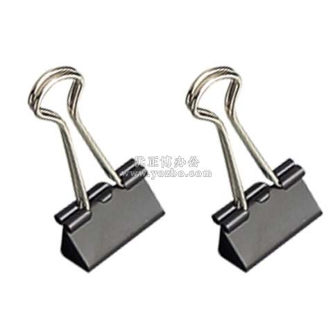 齐心B3609黑色长尾票夹 19mm 12个/纸盒