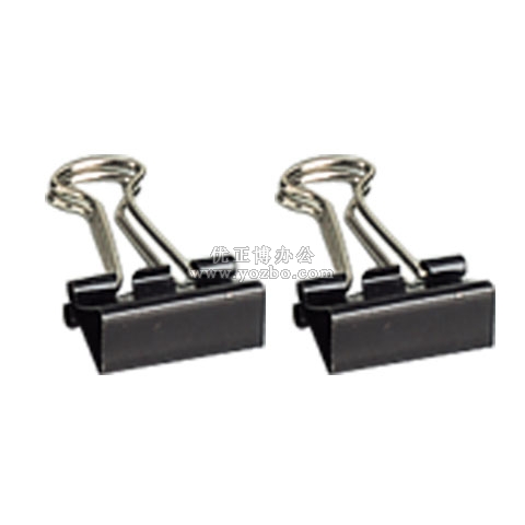 齐心B3610黑色长尾票夹 15mm 12个/纸盒