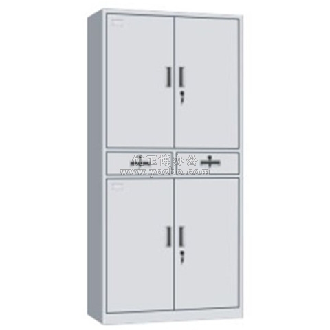 钢制办公资料柜 LB-W-021中二斗双节柜 带锁铁皮柜