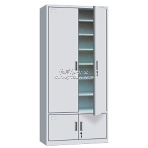 钢制办公柜 LB-W-027下档凭证柜 带锁铁皮文件柜