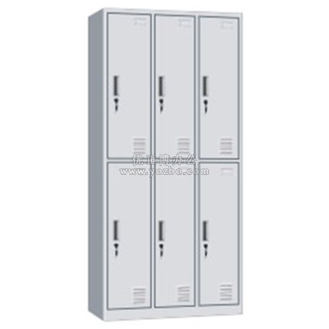钢制更衣柜 LB-W-037六门更衣柜 带锁铁皮工衣柜