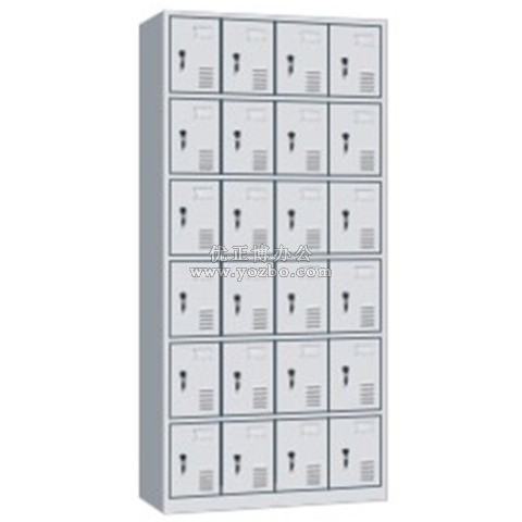 钢制更衣柜 LB-W-043二十四门更衣柜 带锁铁皮工衣柜
