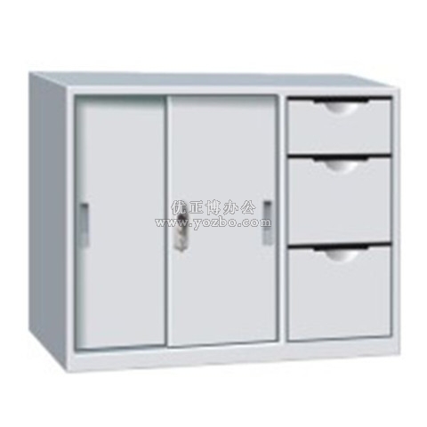 钢制文件资料柜 LB-W-050三斗移门资料柜