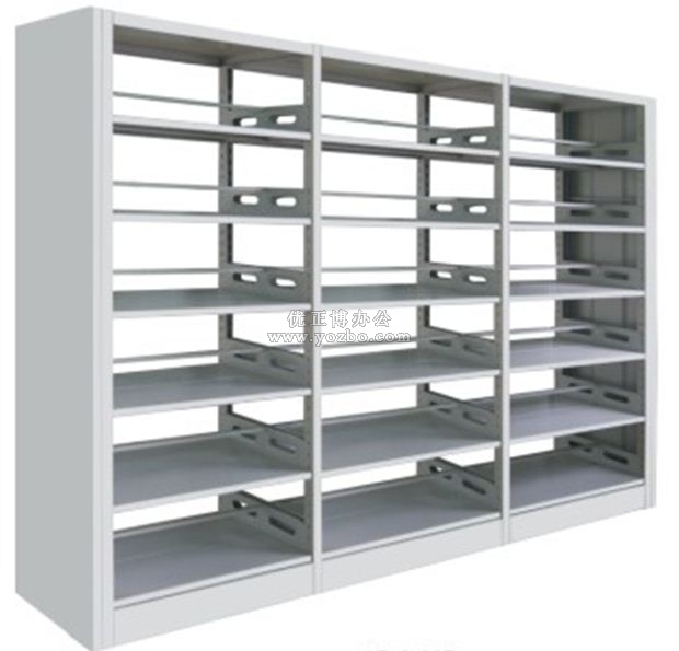 钢制书架 LB-S-007双柱双面书架（三组）