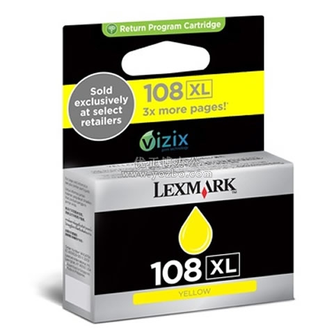 利盟 108XL大容量黄色墨盒 (14N0479A)