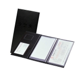 齐心 A615 优质PVC皮面支票夹 多功能