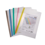 齐心 A856 五色透明抽杆夹 A4