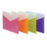 和兴盛 条纹双色钮扣文件袋X318 A4