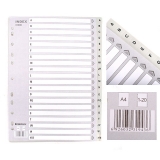 齐心 字母胶质分类索引纸(11孔，A-Z) IX900 A4