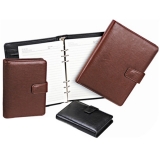 红缘 活页记事本 便携式笔记本 高级仿皮 100页