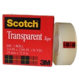 3M 思高 600 3/4 高级透明隐形胶带 19mm*33m