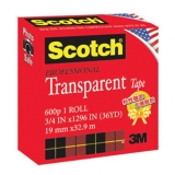 3M 思高 600P 1/2 专业透明胶带 12.7mm*33m