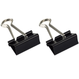 齐心B3607黑色长尾票夹 32mm 12个/纸盒