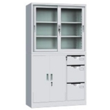 钢制办公文件柜 LB-W-002宽体偏三斗 带锁铁皮柜