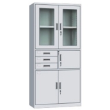 钢制办公文件柜 LB-W-010偏三斗器械柜 带锁铁皮柜