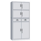 钢制办公资料柜 LB-W-022中二斗档节柜 带锁铁皮柜