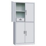 钢制办公资料柜 LB-W-024暗二斗通双节 带锁铁皮柜