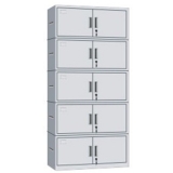 钢制办公文件柜 LB-W-028五节档案柜 带锁铁皮资料柜