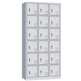 钢制更衣柜 LB-W-042十八门更衣柜 带锁铁皮工衣柜
