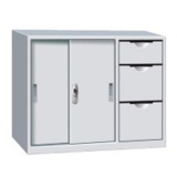 钢制文件资料柜 LB-W-050三斗移门资料柜