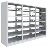 钢制书架 LB-S-007双柱双面书架（三组）