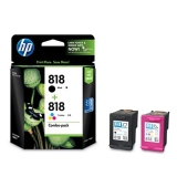 惠普 818号CN068AA 黑彩墨盒套装