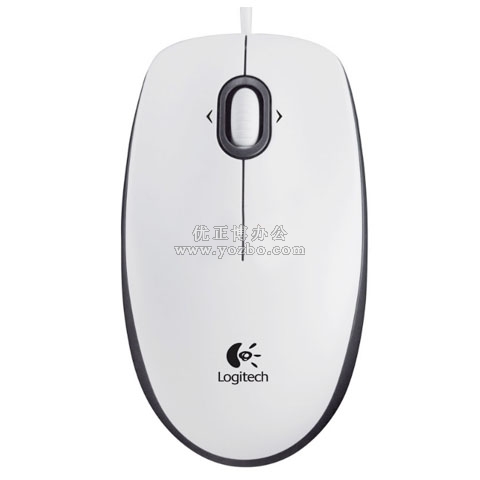 罗技(Logitech) 有线光电鼠标 M100白色