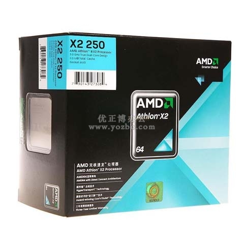 AMD AthlonII×2(速龙II双核)250盒装CPU