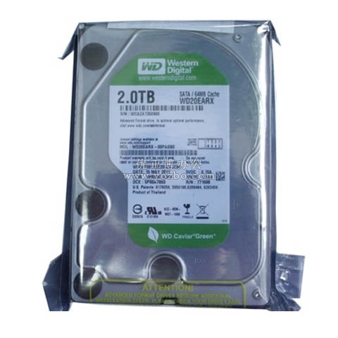 西部数据 绿盘 WD20EARX 2TB 6Gb/s 64M 台式机硬盘